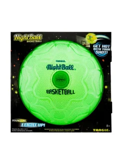 NIGHTBALL Tangle Koripallo LED-valoilla vihreä, 25 cm^ Ulkolelut