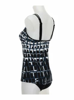Uima-Asut<Sunflair Tankini-uimapuku 901 BLACK-WHITE