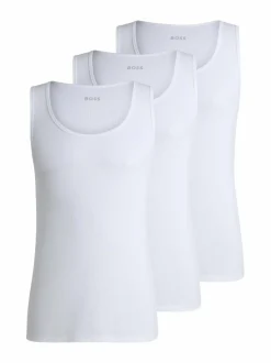 Alusasut<BOSS TankTop RibClassic - aluspaita 3-pack 100 WHITE