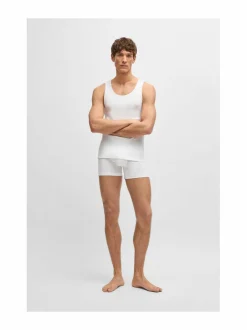 Alusasut<BOSS TankTop RibClassic - aluspaita 3-pack 100 WHITE