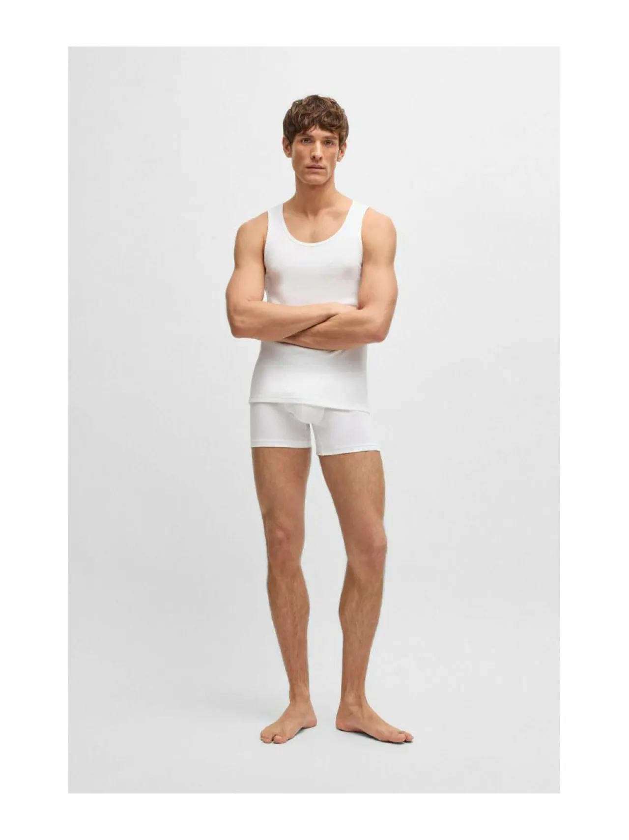 Alusasut<BOSS TankTop RibClassic - aluspaita 3-pack 100 WHITE