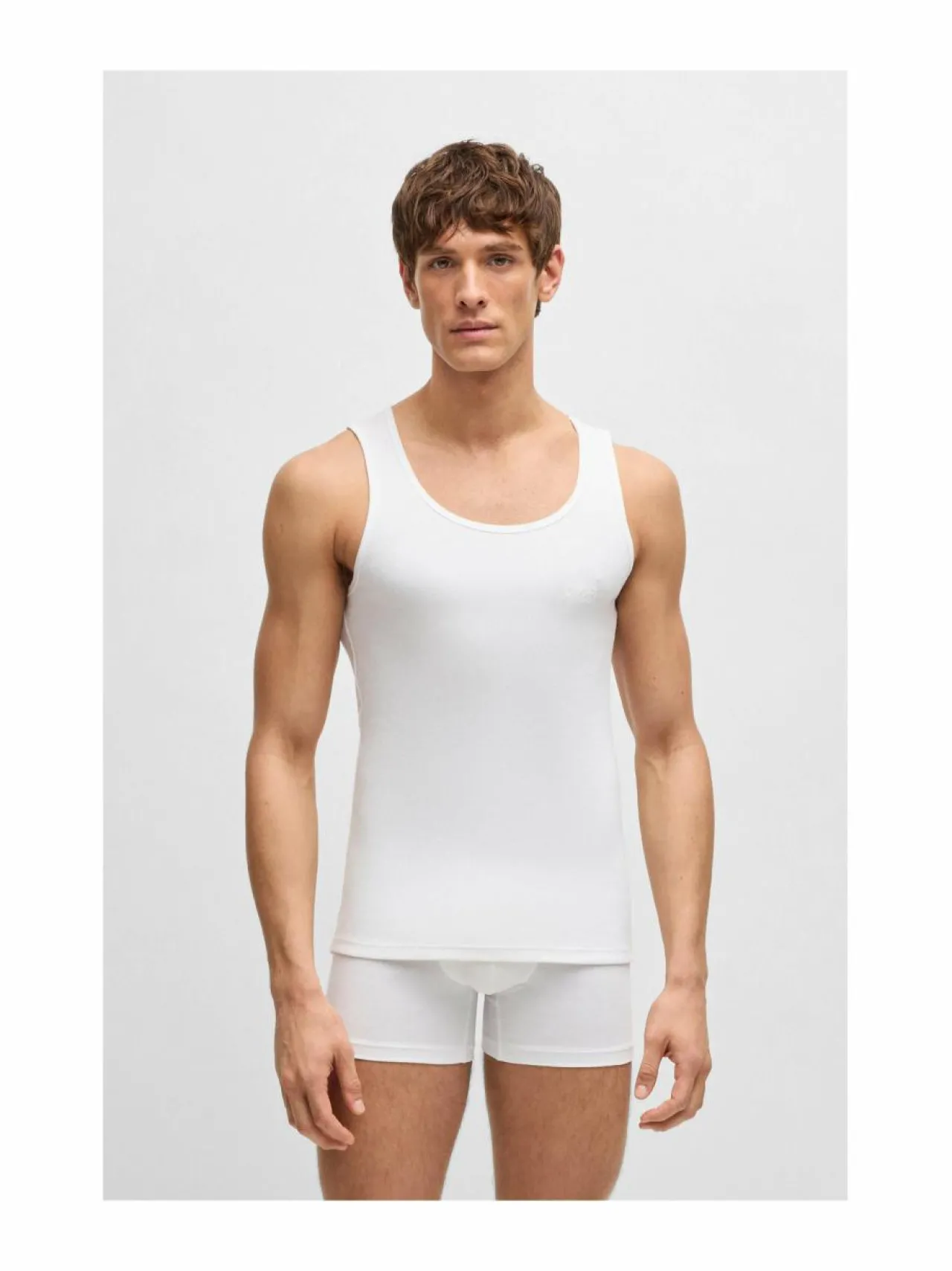 Alusasut<BOSS TankTop RibClassic - aluspaita 3-pack 100 WHITE
