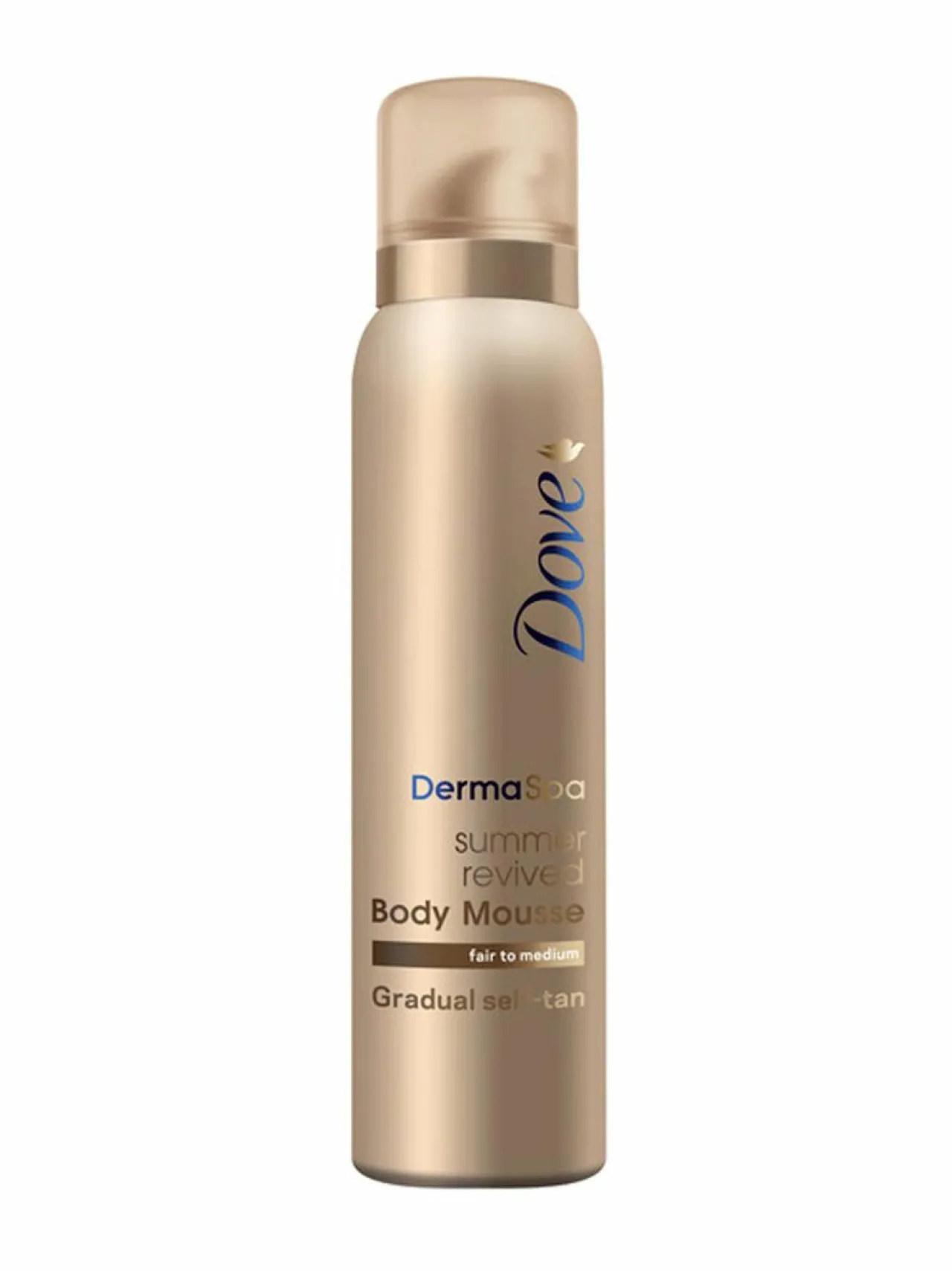 Aurinkotuotteet<Dove Tanning Mousse Fair to -itseruskettava vaahto 150 ml MEDIUM