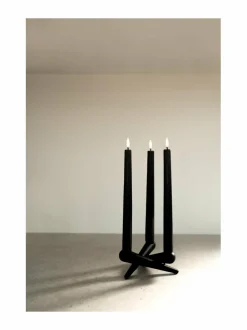 Jouluvalot<UYUNI Taper LED -pöytäkynttilä, 2 kpl BLACK