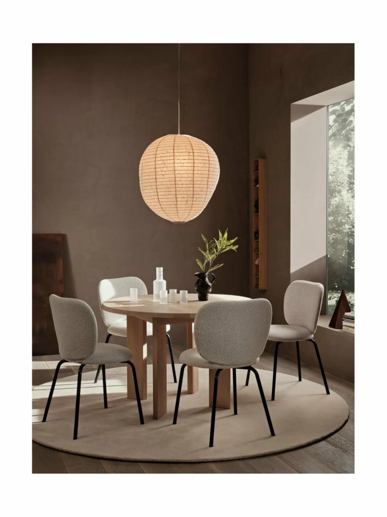 Pöydät<Ferm Living Tarn-puinen ruokapöytä WHITE OILED BEECH