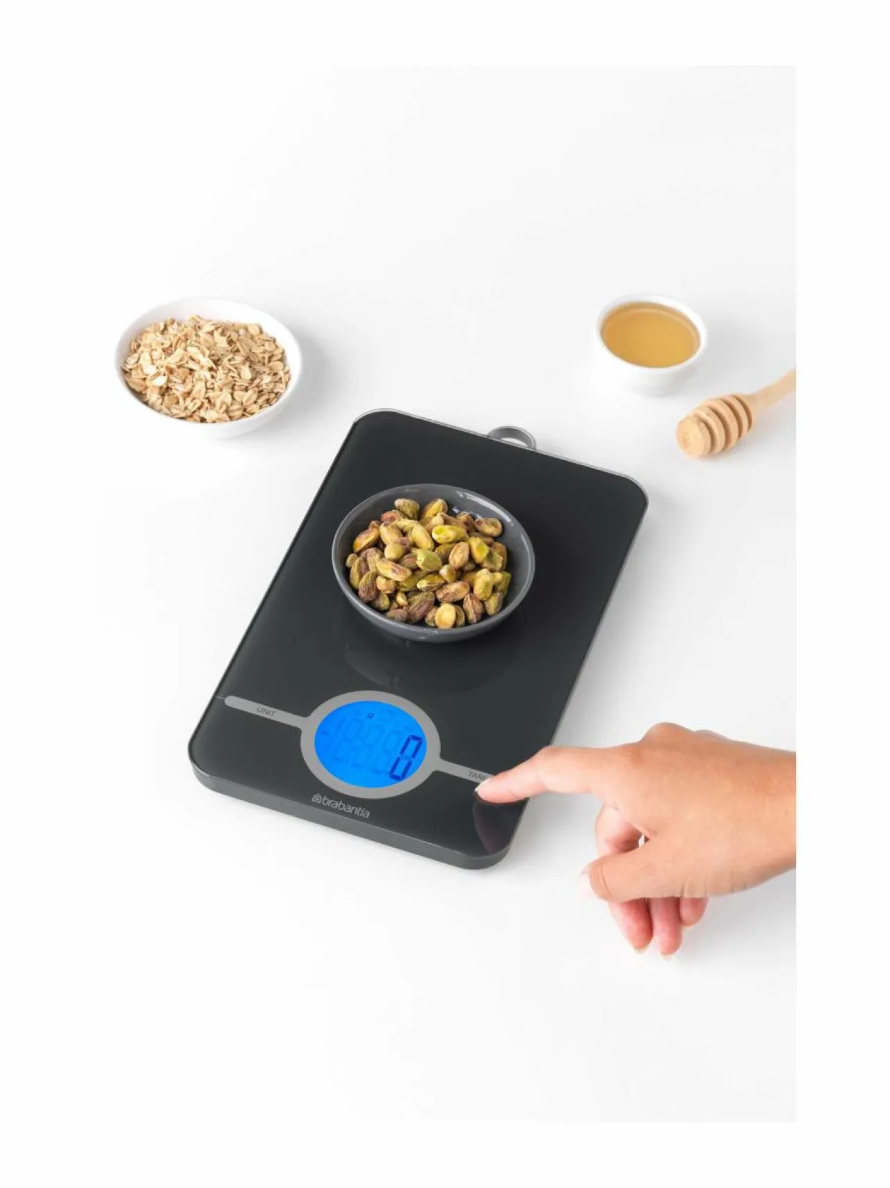 Keittiötarvikkeet<Brabantia Tasty+ -keittiövaaka DARK GREY