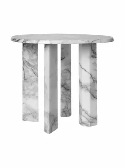 Pöydät<Ferm Living Taula-marmorinen sivupöytä WHITE/CHARCOAL