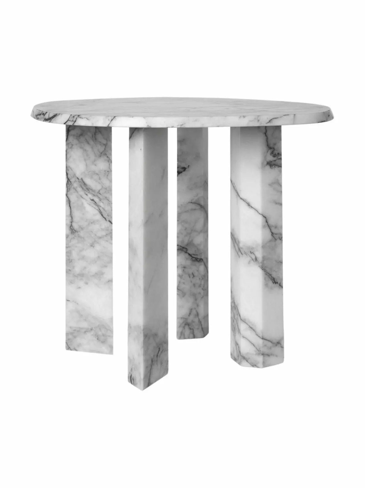 Pöydät<Ferm Living Taula-marmorinen sivupöytä WHITE/CHARCOAL