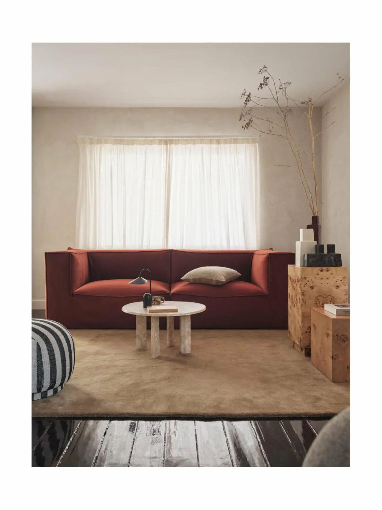 Ferm Living Taula-marmorinen sohvapöytä^ Pöydät
