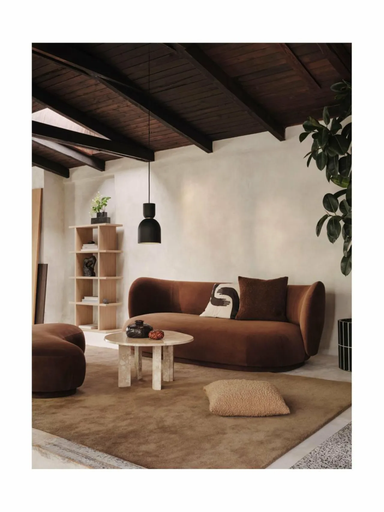 Ferm Living Taula-marmorinen sohvapöytä^ Pöydät