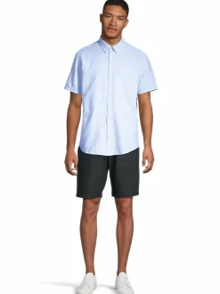 Housut<CONSTRUE Taustin-puuvilla-pellavashortsit BLACK