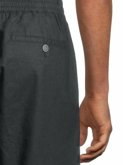 Housut<CONSTRUE Taustin-puuvilla-pellavashortsit BLACK