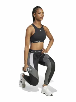Urheiluhousut & Treenitrikoot<adidas Performance Techfit Colorblock -treenileggingsit IX3283 BLACK/GREFIV