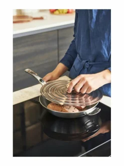 Keitto- & Paistoastiat<De Buyer Teräskansi paistinpannulle Ø 20-24 cm