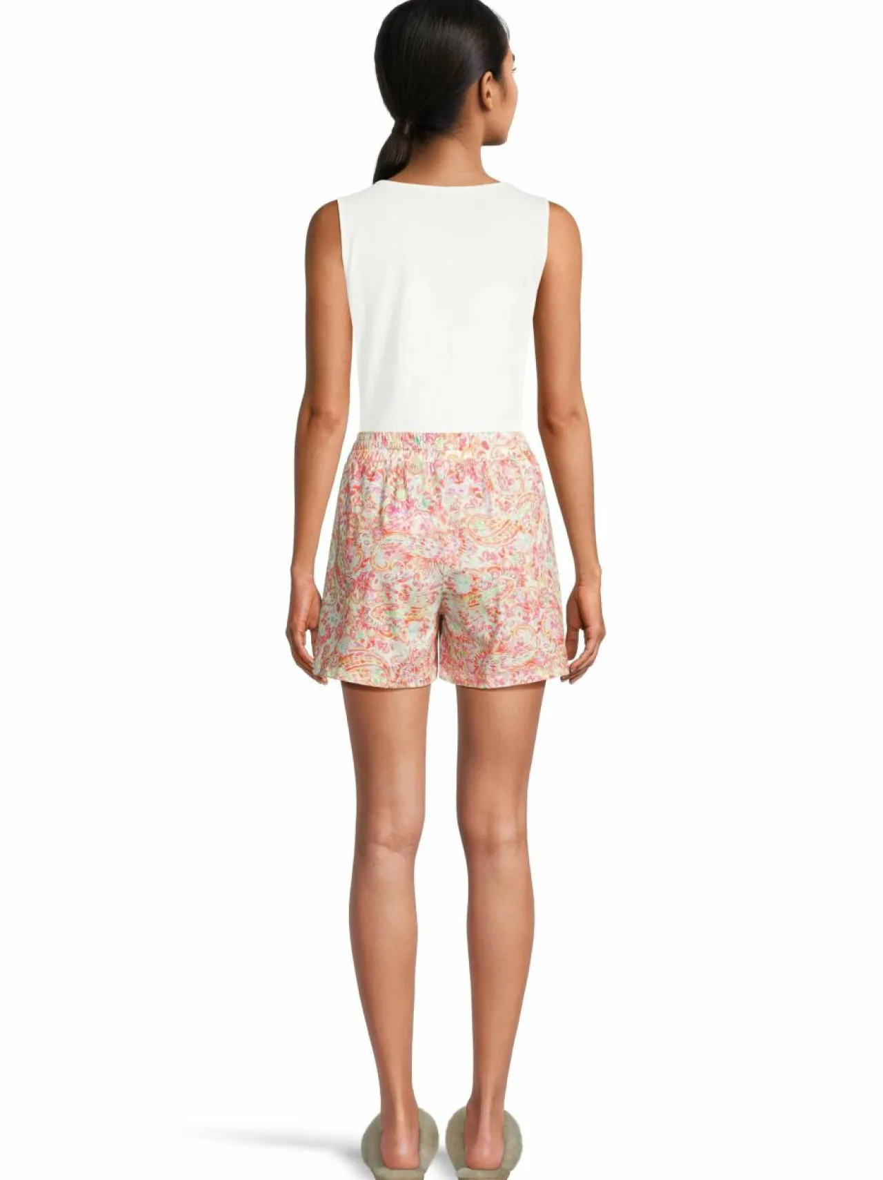 Yö- & Oloasut<A+more Tess-shortsit ORANGE/WHITE/TURQUOISE