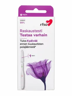 Intiimituotteet<RFSU Testaa varhain -raskaustesti