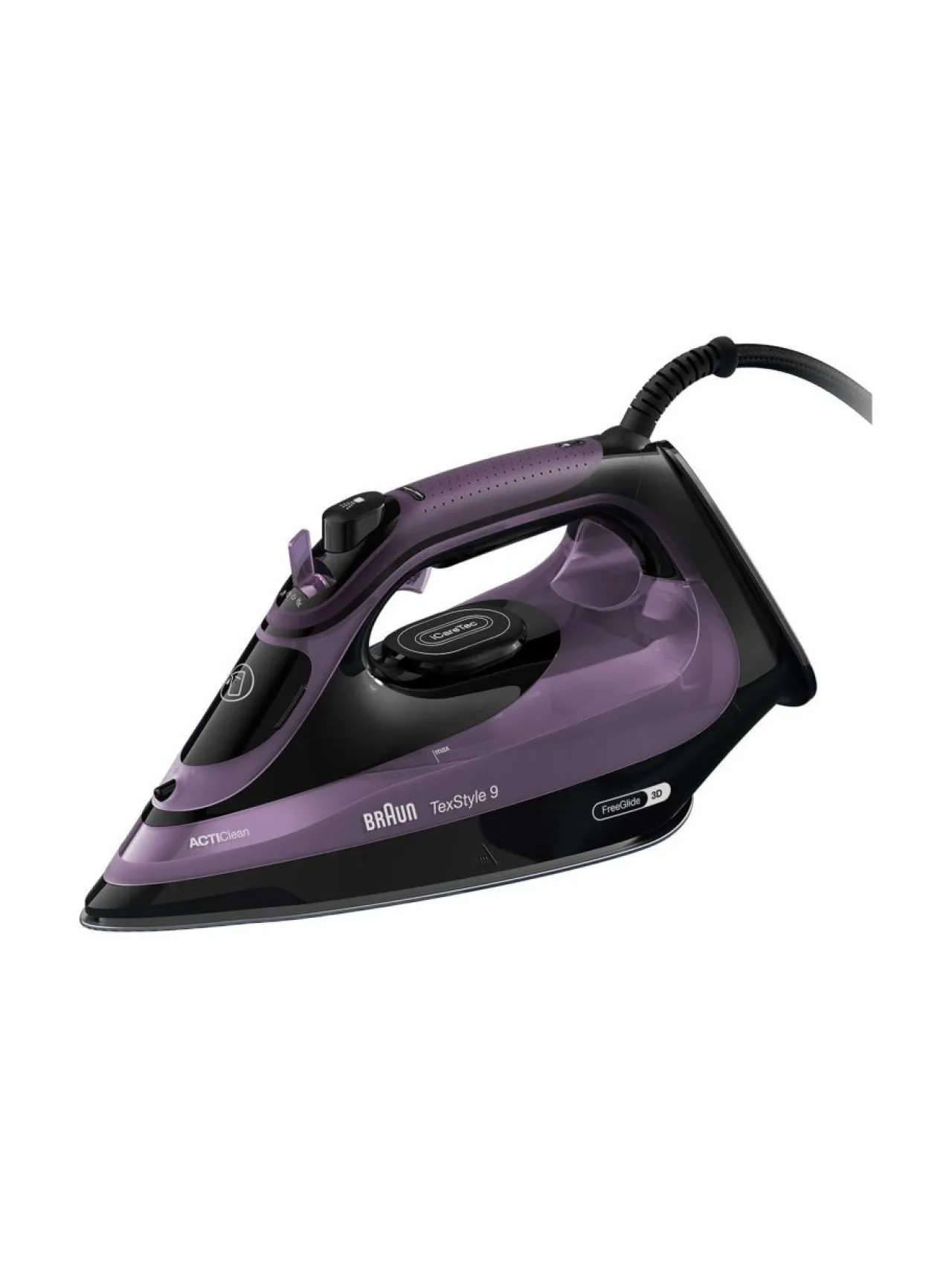 Pyykkihuolto<Braun TexStyle 9 -höyrysilitysrauta VIOLET, BLACK