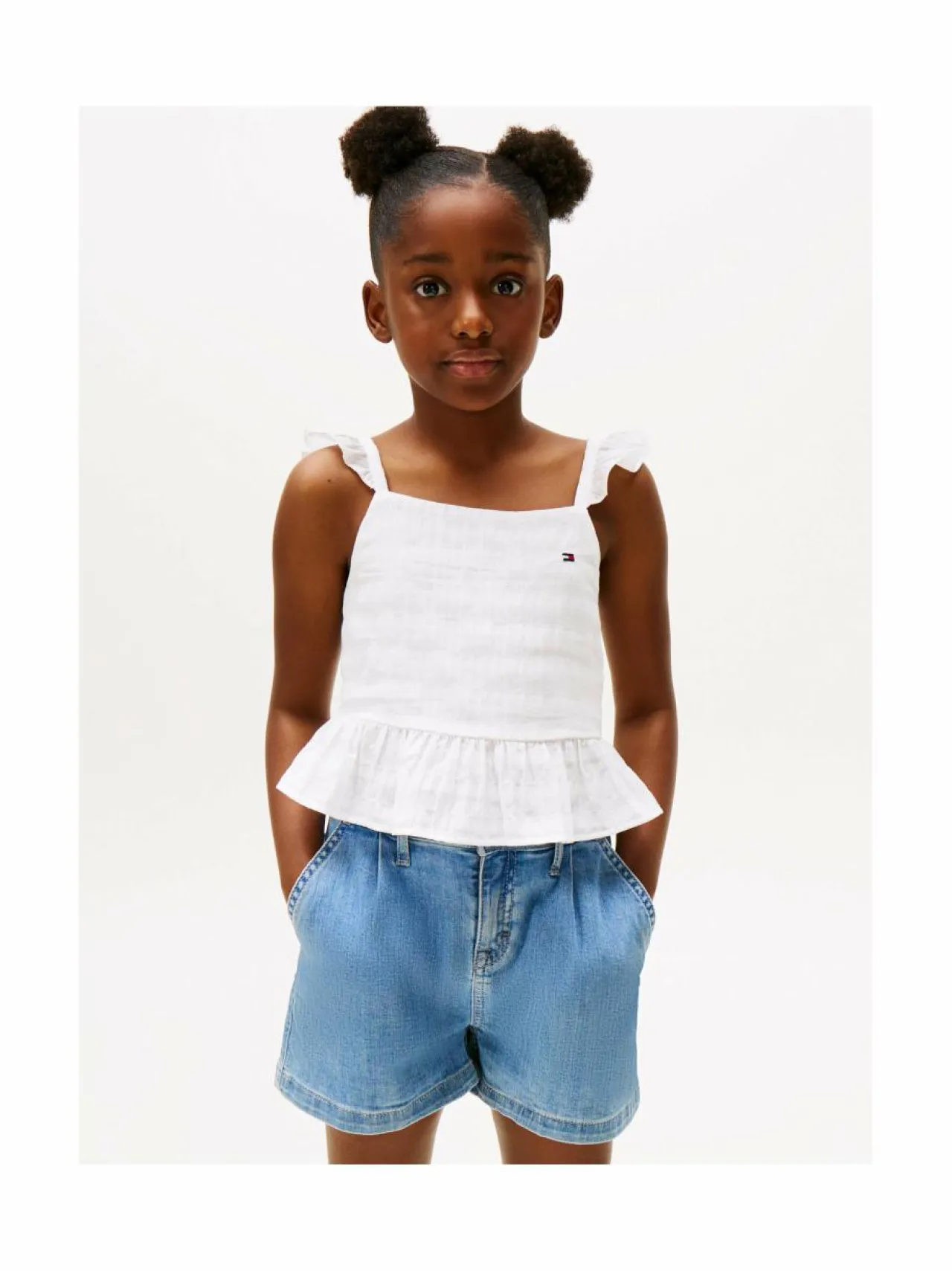 Paidat<Tommy Hilfiger Textured Cotton -paita YBR WHITE