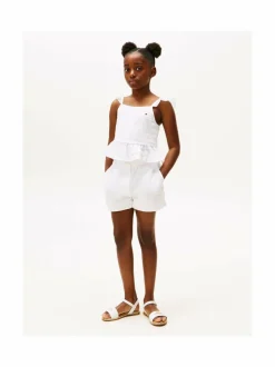 Shortsit<Tommy Hilfiger Textured Cotton -shortsit YBR WHITE