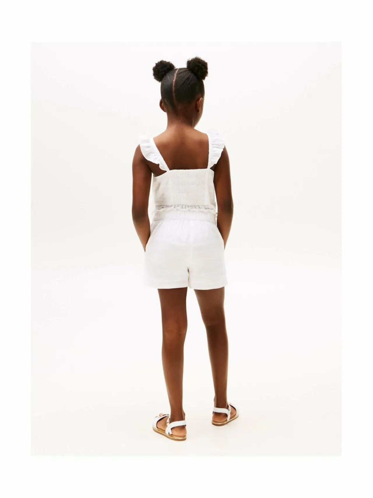 Shortsit<Tommy Hilfiger Textured Cotton -shortsit YBR WHITE