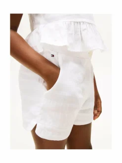 Shortsit<Tommy Hilfiger Textured Cotton -shortsit YBR WHITE