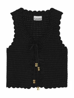 Ganni Textured Lace -neuletoppi^ Paidat & Puserot