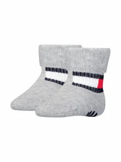 Sukat & Sukkahousut<Tommy Hilfiger TH Baby Flag -sukat 2-pack 002 LIGHT GREY MELAGNE