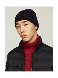 Hatut & Pipot<Tommy Hilfiger TH Flag -puuvilla-kashmirpipo OS BLACK