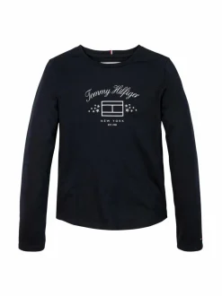 Tommy Hilfiger TH Stars Flag Print -trikoopaita^ Pitkähihaiset Trikoopaidat|Pitkähihaiset Trikoopaidat