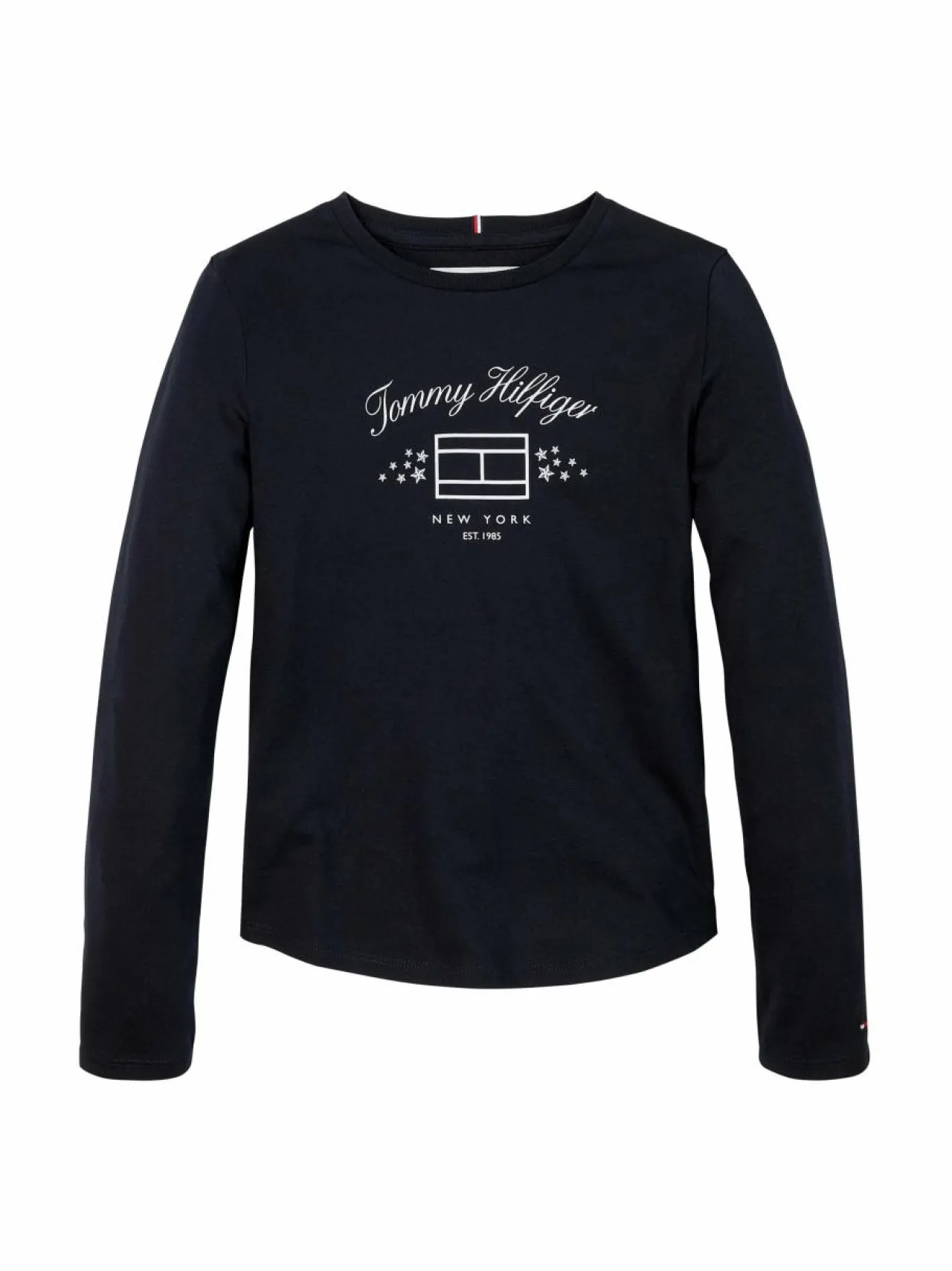 Tommy Hilfiger TH Stars Flag Print -trikoopaita^ Pitkähihaiset Trikoopaidat|Pitkähihaiset Trikoopaidat