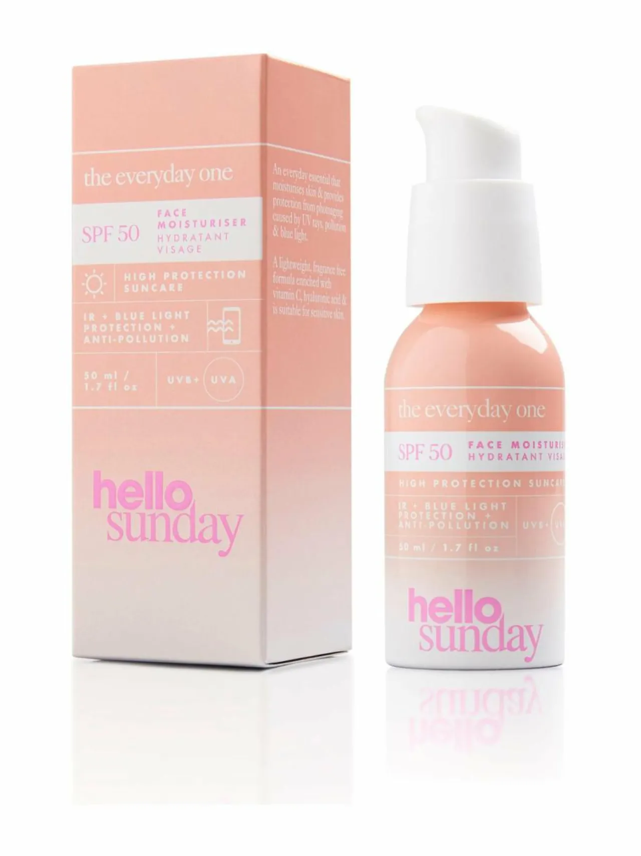 Hello Sunday The everyday one Face moisturiser SPF50 -kosteusvoide 50 ml^ Aurinkotuotteet