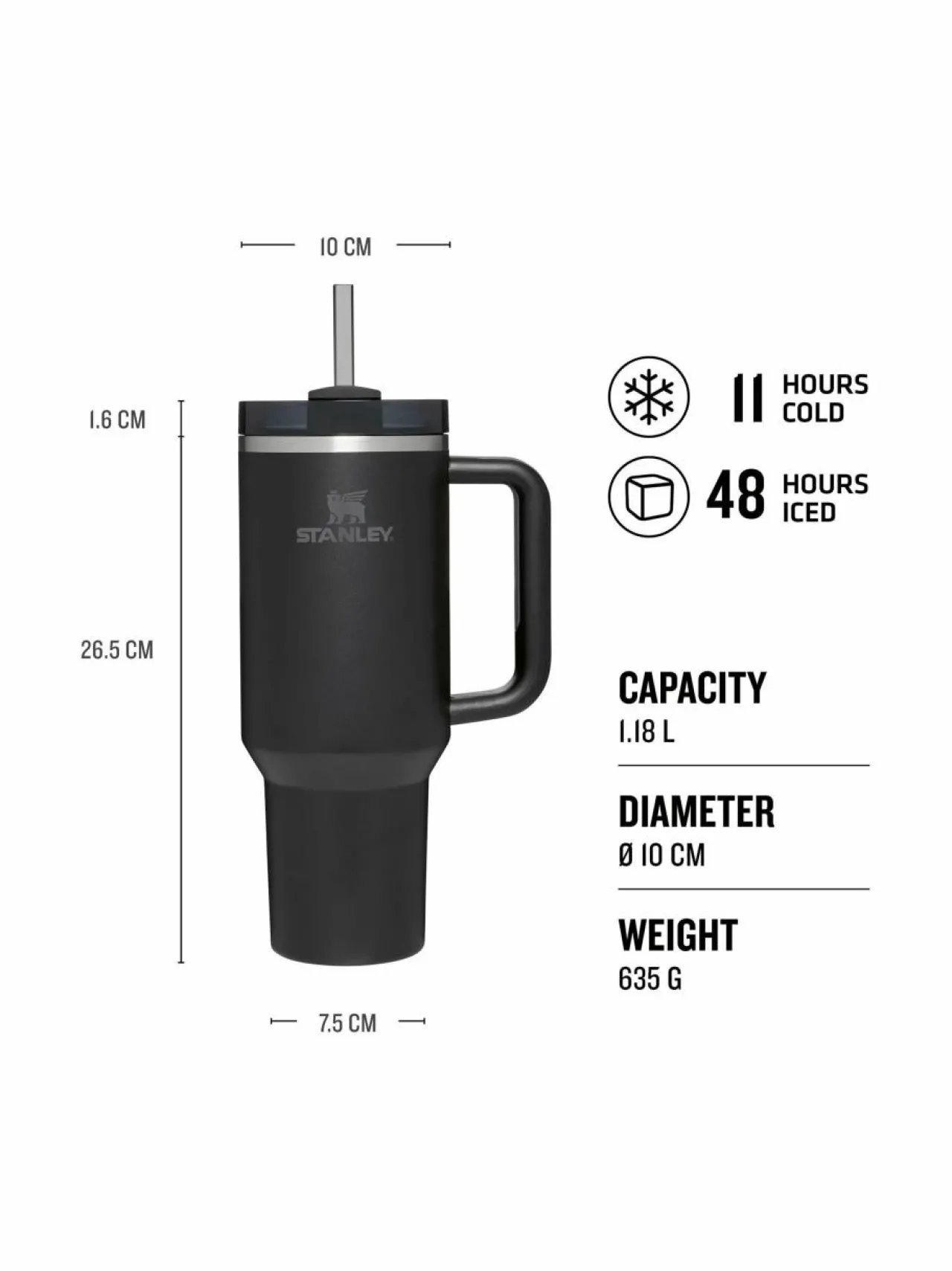 Stanley The Quencher H2.O FlowState™ Tumbler -termosmuki 1.18 l^ Tee, Kahvi & Vesi