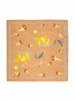 Huivit & Kaulaliinat<A+more Timjami-silkkihuivi BROWN COMB. 1