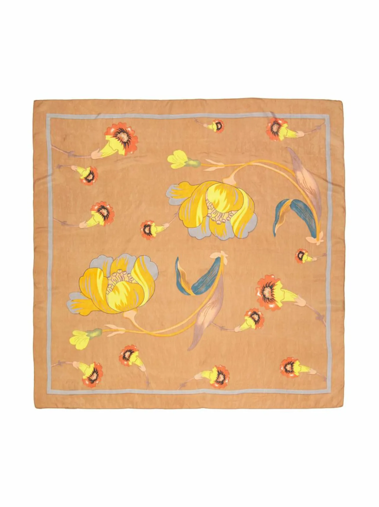 Huivit & Kaulaliinat<A+more Timjami-silkkihuivi BROWN COMB. 1
