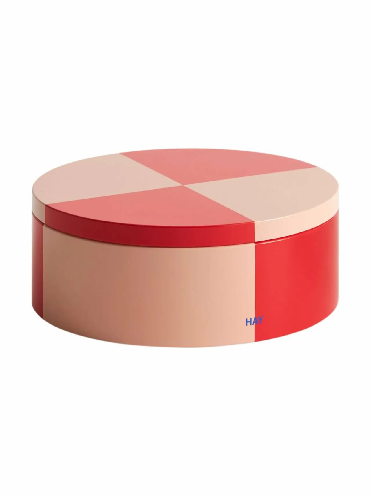 Koriste-Esineet<HAY Tin Container Round -säilykerasia RED AND SOFT PINK