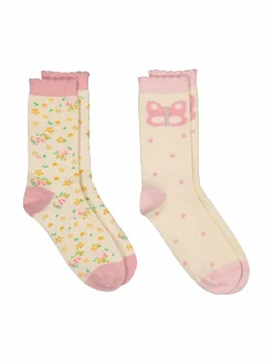 Sukat & Sukkahousut<Rockahula Tiny Blossom Butterfly -sukat 2-pack CREAM