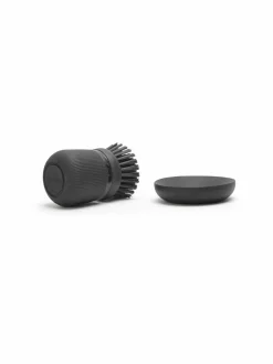 Keittiötarvikkeet<Brabantia Tiskiharja saippuatäytöllä DARK GREY