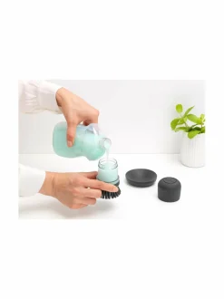Keittiötarvikkeet<Brabantia Tiskiharja saippuatäytöllä DARK GREY