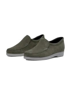 Kävelykengät & Loaferit<Pomar TOPI Miesten mokkasiinit MOSS SUEDE/GREY SOLE