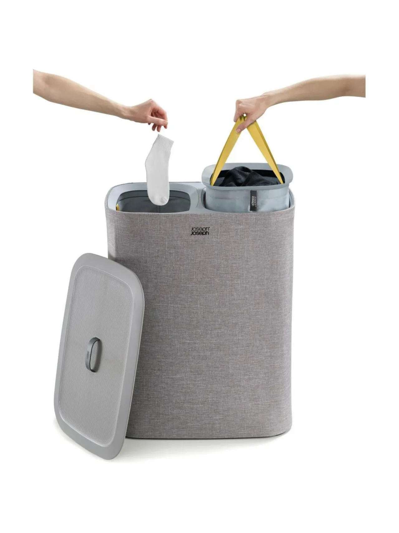 Pyykkihuolto<Joseph Joseph Tota-pyykinerottelukori 90 l GREY