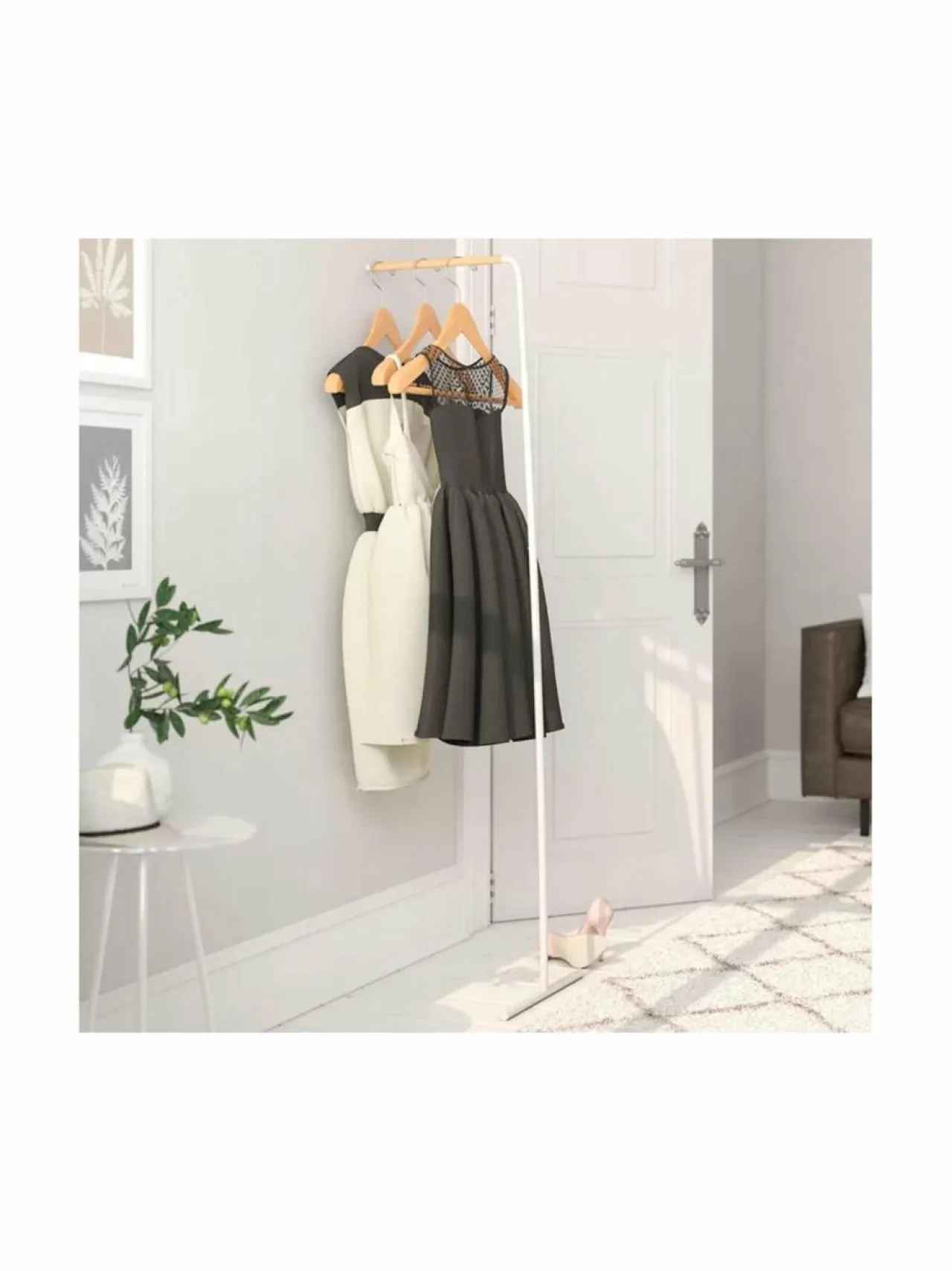 Naulakot & Koukut<Yamazaki Tower Slim Leaning Coat Rack -naulakko WHITE