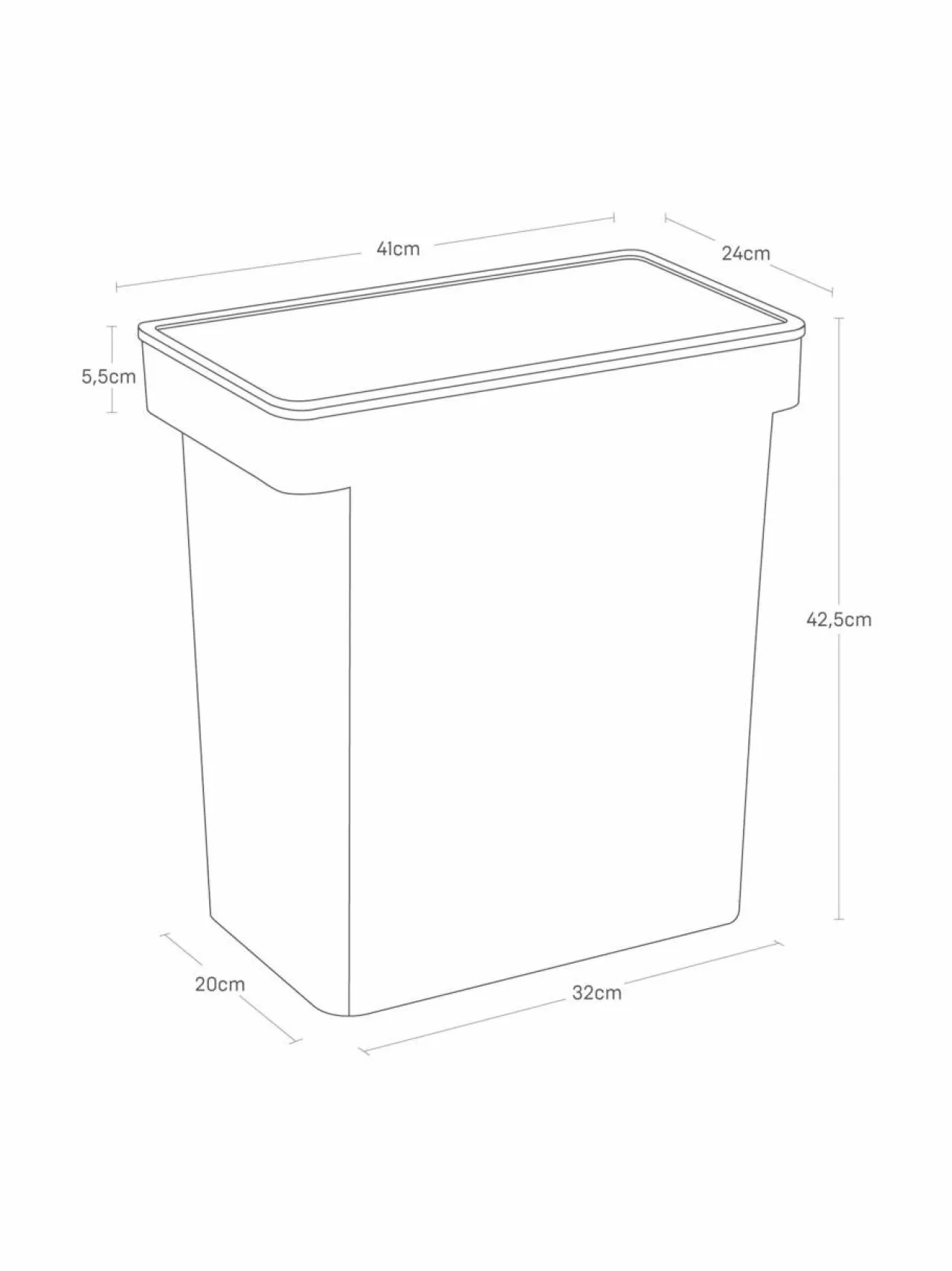 Säilytys<Yamazaki Tower-lemmikinruokalaatikko 25 l WHITE