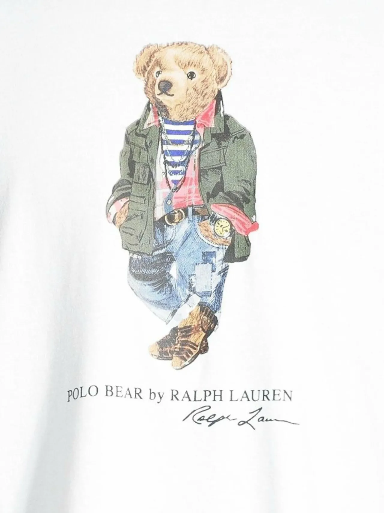 Paidat<Polo Ralph Lauren T-paita CR24 WHITE EXPLORER BEAR