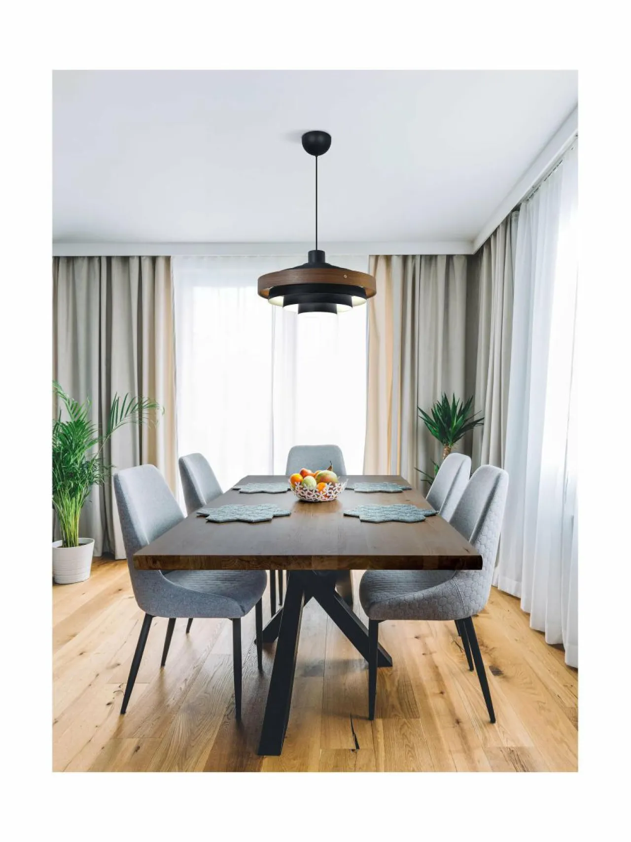 Kattovalaisimet<Design by Grönlund Tradition-kattovalaisin BLACK / WALNUT