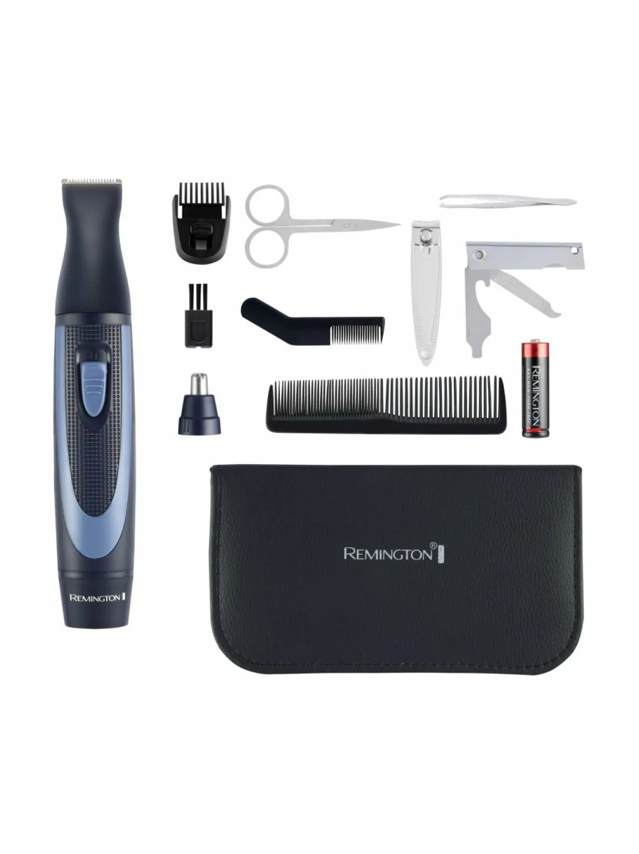 Ihokarvanpoisto<Remington Travel Kit Trimmer Set -trimmerisetti, 13 osaa BLUE