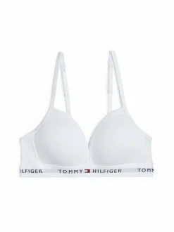 Alusvaatteet<Tommy Hilfiger Triangle Fixed Foam -rintaliivit YBR WHITE