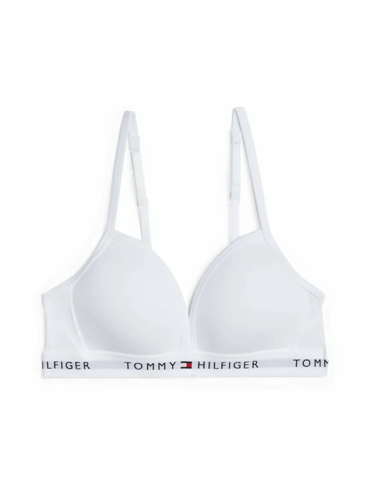 Alusvaatteet<Tommy Hilfiger Triangle Fixed Foam -rintaliivit YBR WHITE