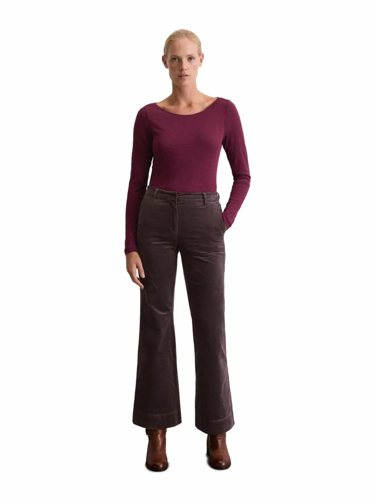 Paidat & Puserot<Marc O'Polo Trikoopaita 360 AUBERGINE RED