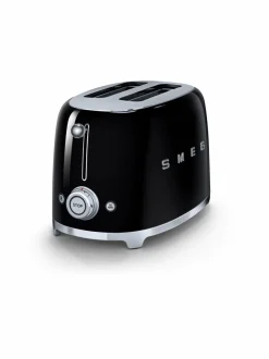 Leivänpaahtimet<Smeg TSF01BLEU-leivänpaahdin, 2 viipaleelle MUSTA