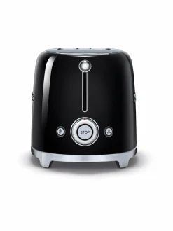 Leivänpaahtimet<Smeg TSF01BLEU-leivänpaahdin, 2 viipaleelle MUSTA